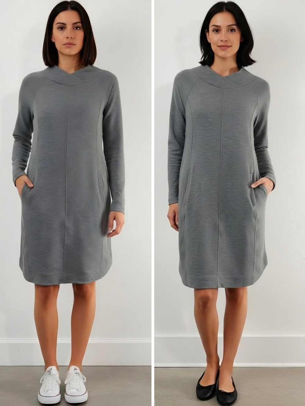 New! Prana Sindri Sport Sweater Knit Funnel Neck Outdoor Athletic Sporty Dress